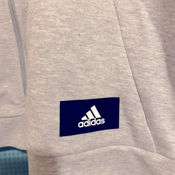 Adidas Gray Zip-Up Hoodie - Picture 4 of 4
